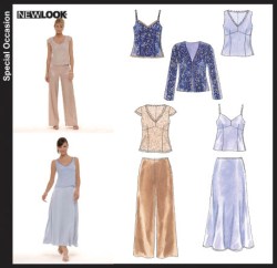 6558 NEW LOOK SPECIAL TOPS, CAMI, JACKET, LO RISE BOTTOMS PATTERN 8-18